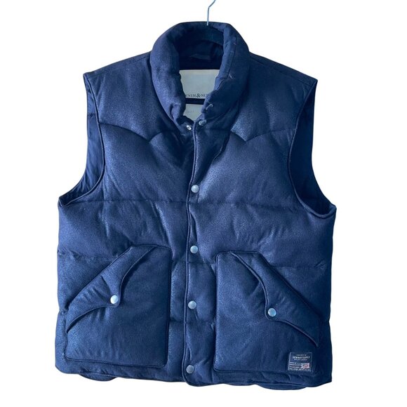 Ralph Lauren Denim Supply Mens Vest Size Large Black Down Filled Puffer - Picture 6 of 10